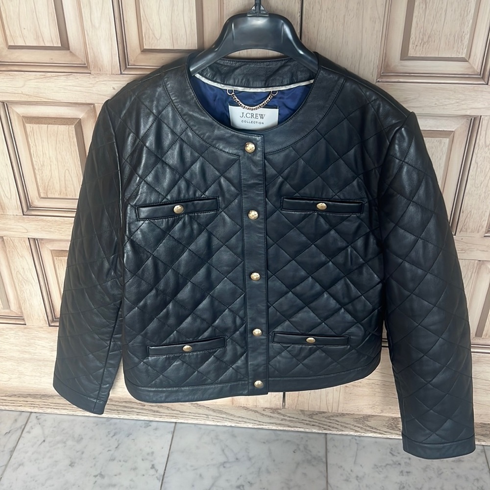 JCREW COLLECTION Quilted Leather Jacket